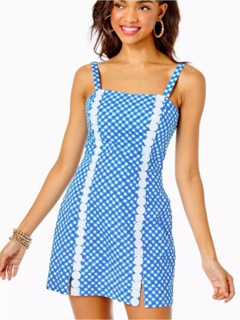 Lilly Pulitzer Lawless Romper Boca Blue Double Checking Size 4 🦋🦋🦋
